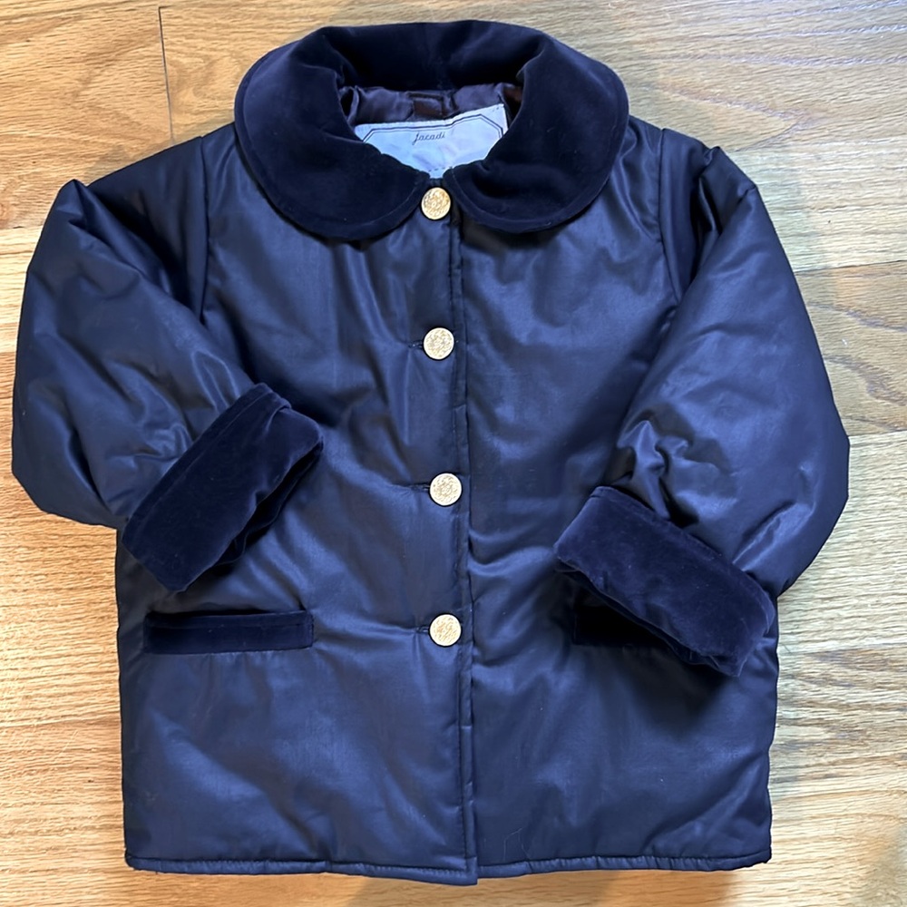 Jacadi girl jacket velvet collar